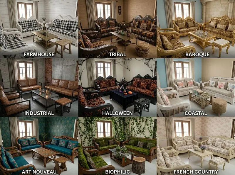 Explore multiple styles Living room