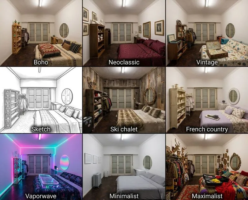 Explore multiple styles Bedroom